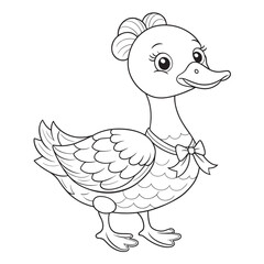 goose coloring page for kids