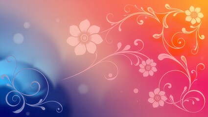 Stunning Abstract Background Featuring Floral Swirls: Perfect for Digital Art
