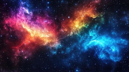 Fototapeta premium A mesmerizing cosmic background with vibrant colors of the aurora borealis against a starry night sky