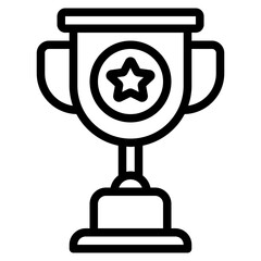 Trophy start up vector icon illustration 