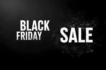 Black and White Minimalist Friday Sale Design with Bold Impactful Typography