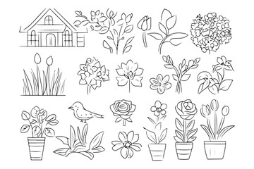 Elegant Hand-Drawn Floral Designs.