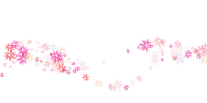 Flower blossom parts romantic vector. Wedding celebration decor.