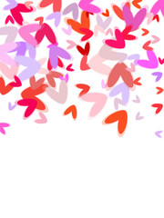  Border design element for festive banner, greeting card, postcard, wedding invitation, Valentines day and save the date card.  Flying Red rose petals on a transparent background.
