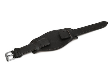 Leather watch strap