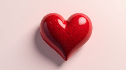 Obraz premium red heart on a pink background
