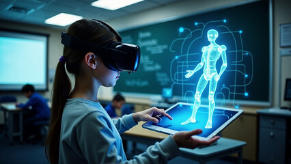 kids learn a new technology such Augmented reality and virtual reality
