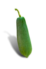 organic papaya isolated on white background with clipping path.