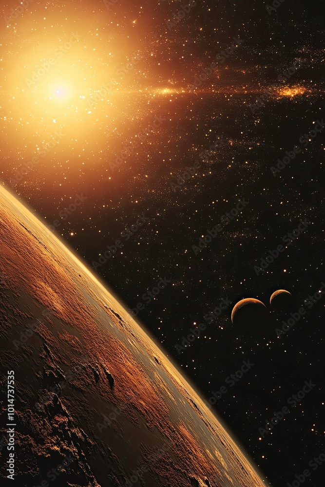 Poster an analemma showing the central star's positions in a distant planetary system over time