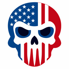 Edgy American Flag Skull Vector Art: Bold & Unique Designs