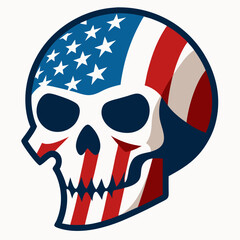 Edgy American Flag Skull Vector Art: Bold & Unique Designs