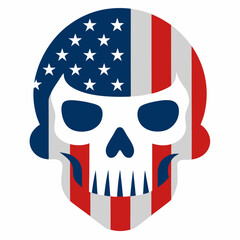 Edgy American Flag Skull Vector Art: Bold & Unique Designs