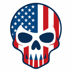 Edgy American Flag Skull Vector Art: Bold & Unique Designs