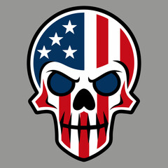 Edgy American Flag Skull Vector Art: Bold & Unique Designs