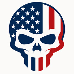Edgy American Flag Skull Vector Art: Bold & Unique Designs
