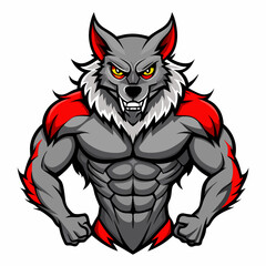 Powerful Bull Mascot Design Vector: Athletic Body & Muscular Features' Dynamic Muscle Bull Mascot Vector Illustration for Athletic Branding