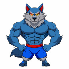 Powerful Bull Mascot Design Vector: Athletic Body & Muscular Features' Dynamic Muscle Bull Mascot Vector Illustration for Athletic Branding