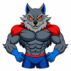 Powerful Bull Mascot Design Vector: Athletic Body & Muscular Features' Dynamic Muscle Bull Mascot Vector Illustration for Athletic Branding