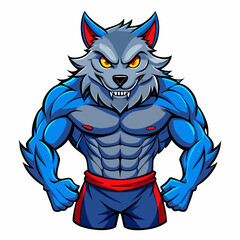Powerful Bull Mascot Design Vector: Athletic Body & Muscular Features' Dynamic Muscle Bull Mascot Vector Illustration for Athletic Branding