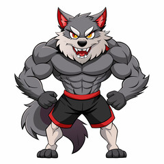 Powerful Bull Mascot Design Vector: Athletic Body & Muscular Features' Dynamic Muscle Bull Mascot Vector Illustration for Athletic Branding