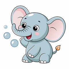 Adorable Kawaii Elephant Vector Illustrations for Cute Designs