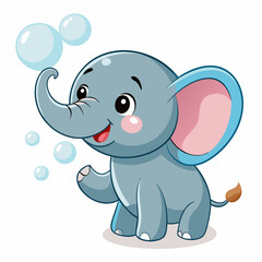 Adorable Kawaii Elephant Vector Illustrations for Cute Designs