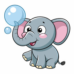 Adorable Kawaii Elephant Vector Illustrations for Cute Designs