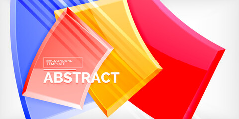 Vector abstract color geometric shapes. Illustration For Wallpaper, Banner, Background, Card, Book Illustration, landing page