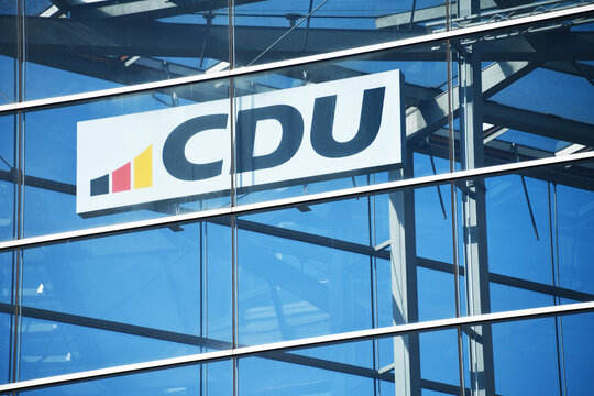 Berlin, Germany - September 30, 2024: Headquarters of The Christian Democratic Union of Germany - CDU in Berlin, Germany - The CDU is a liberal-conservative political party