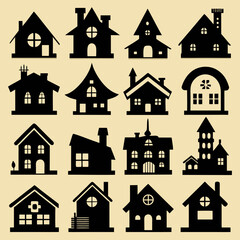 House Property & Real Estate Icon Set Collection - Vector Illustrations