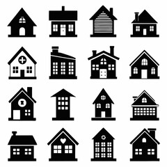 House Property & Real Estate Icon Set Collection - Vector Illustrations