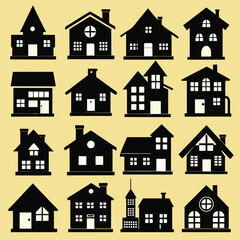 House Property & Real Estate Icon Set Collection - Vector Illustrations