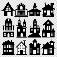 House Property & Real Estate Icon Set Collection - Vector Illustrations