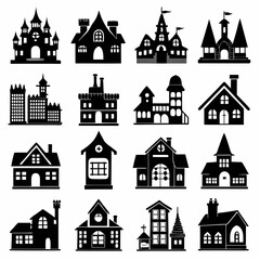 House Property & Real Estate Icon Set Collection - Vector Illustrations