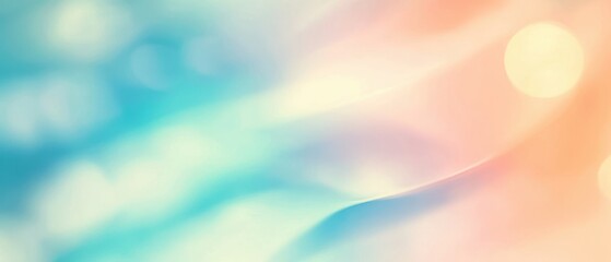 Soft gradient background with gentle waves in soothing pastel colors.