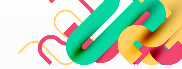 Abstract background curvy lines, minimal geometric design template