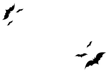 Silhouette of bat for Halloween frame