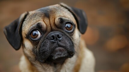 Obraz premium Funny dog expression caught on camera. A beautiful portrait of a dog