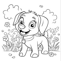 Fototapeta premium pencil drawing for coloring, coloring for children