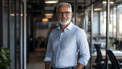 Confident Middle-Aged Man in a Modern Office Setting