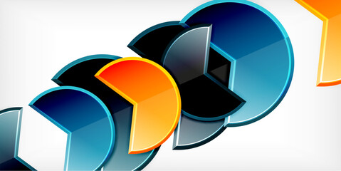 Trendy round shapes with triangular angle design element. Vector Illustration For Wallpaper, Banner, Background, Card, Book Illustration, landing page