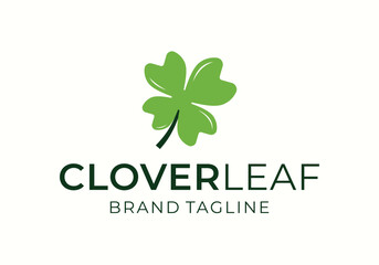 four leaf clover shamrock logo icon vector design