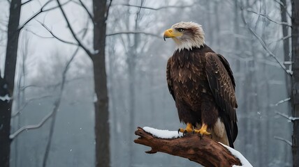 Obraz premium bald eagle on a branch