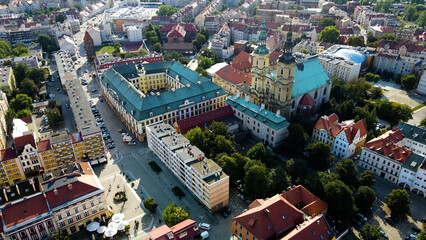 view panorama city architecture ancient Europe Legnica Poland