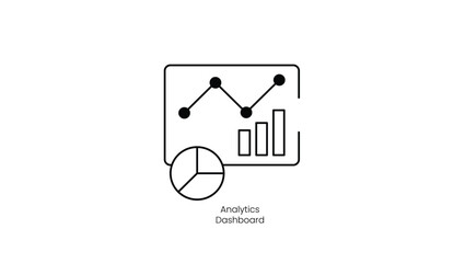 Obraz premium Analytics Dashboard Marketing Data Vector Icon