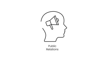 Public Relations Strategy Digital Marketing Vector Icon