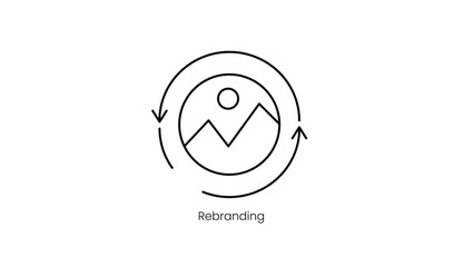 Obraz premium Rebranding Process Vector Marketing Icon