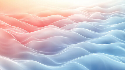 Fototapeta premium Soft Abstract Waves and Geometric Digital Patterns in Pastel and Futuristic Color Palettes