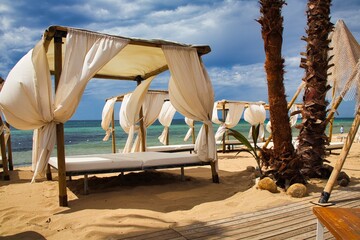 Beach gazebo in Italy