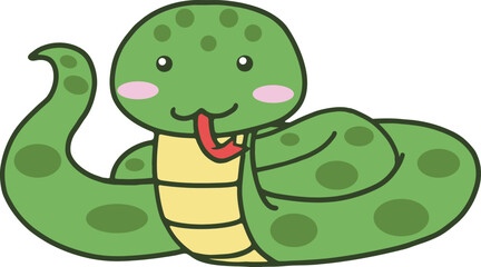 かわいい蛇のイラスト・お正月干支